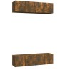 Meubles TV muraux 4 pcs Chêne fumé 60x30x30cm Bois d'ingénierie 