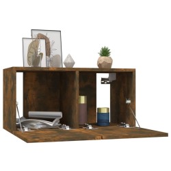 Meubles TV muraux 4 pcs Chêne fumé 60x30x30cm Bois d'ingénierie 