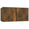 Meubles TV muraux 4 pcs Chêne fumé 60x30x30cm Bois d'ingénierie 