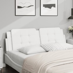 Coussin de tête de lit blanc 160 cm similicuir 
