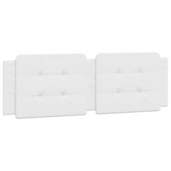 Coussin de tête de lit blanc 160 cm similicuir 