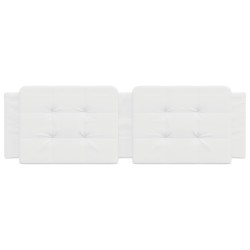 Coussin de tête de lit blanc 160 cm similicuir 