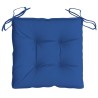 Coussins de chaise lot de 6 bleu 40x40x7 cm tissu oxford 