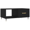 Table basse noir 90x50x40 cm bois d'ingénierie 