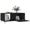 Table basse noir 90x50x40 cm bois d'ingénierie 