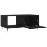 Table basse noir 90x50x40 cm bois d'ingénierie 