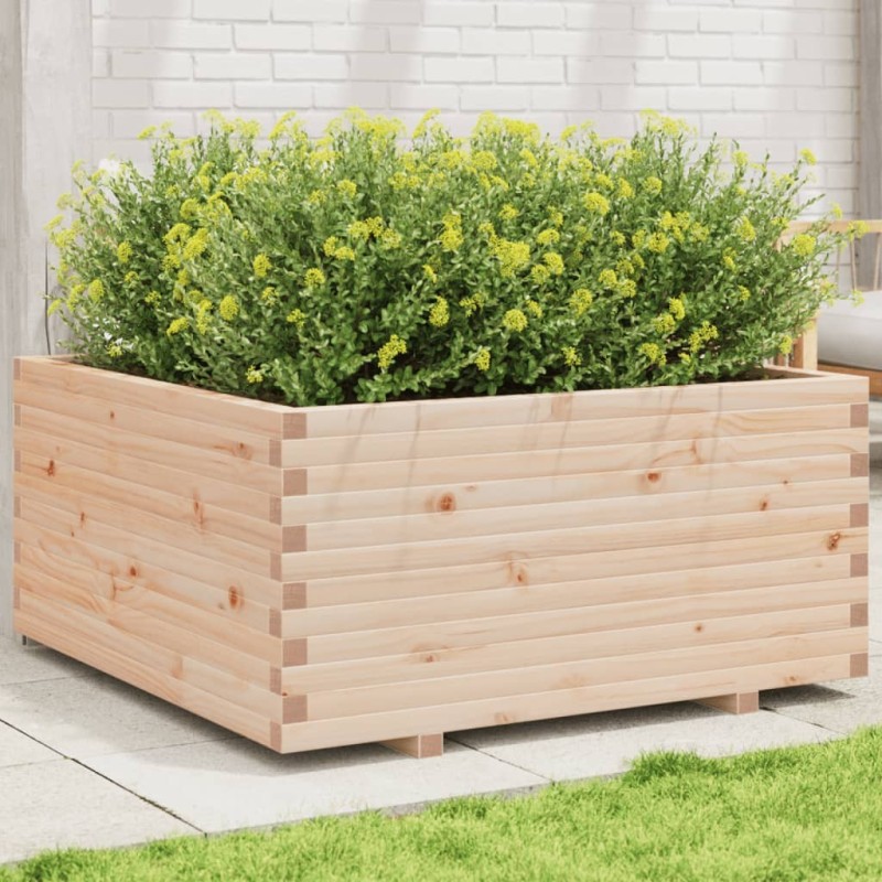 Jardinière 100x100x49,5 cm bois de pin massif Jardinière 100x100x49,5 cm bois de pin massif