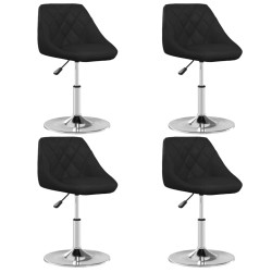 Chaises à manger lot de 4 noir similicuir 
