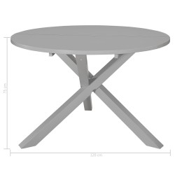 Table à manger gris 120x75 cm MDF 