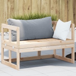 Canapé de jardin extensible bois massif de pin 