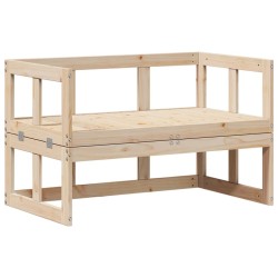 Canapé de jardin extensible bois massif de pin 