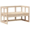 Canapé de jardin extensible bois massif de pin 