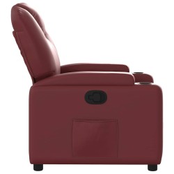 Fauteuil inclinable Rouge bordeaux Similicuir 