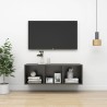 Meuble TV mural Gris 37x37x107 cm Bois d’ingénierie 