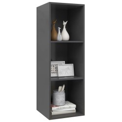 Meuble TV mural Gris 37x37x107 cm Bois d’ingénierie 