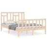 Cadre de lit sans matelas 140x190 cm bois de pin massif 