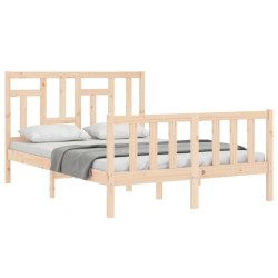 Cadre de lit sans matelas 140x190 cm bois de pin massif 