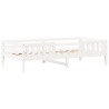 Cadre de lit avec toit sans matelas blanc 90x190 cm 
