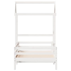 Cadre de lit avec toit sans matelas blanc 90x190 cm 