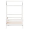 Cadre de lit avec toit sans matelas blanc 90x190 cm 