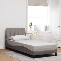 Cadre de lit sans matelas taupe 80x200 cm tissu 