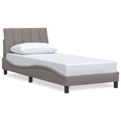 Cadre de lit sans matelas taupe 80x200 cm tissu 