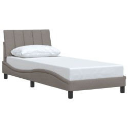 Cadre de lit sans matelas taupe 80x200 cm tissu 