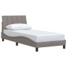 Cadre de lit sans matelas taupe 80x200 cm tissu 