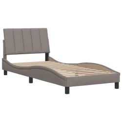 Cadre de lit sans matelas taupe 80x200 cm tissu 