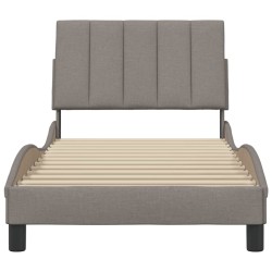 Cadre de lit sans matelas taupe 80x200 cm tissu 