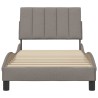 Cadre de lit sans matelas taupe 80x200 cm tissu 
