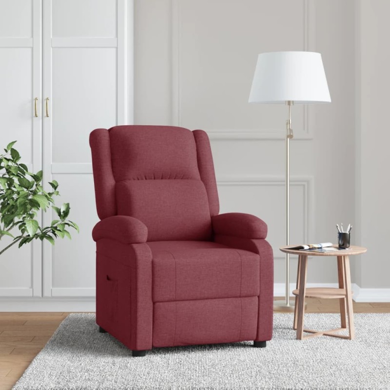 Fauteuil inclinable Rouge bordeaux Tissu 