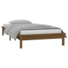 Cadre de lit à LED sans matelas 100x200 cm bois massif 