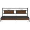 Cadre de lit en métal sans matelas chêne marron 193x203 cm 