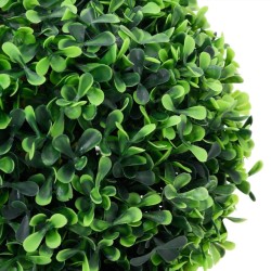 Plantes de buis artificiel 2 pcs avec pots Boule Vert 32 cm 