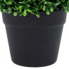 Plantes de buis artificiel 2 pcs avec pots Boule Vert 32 cm 