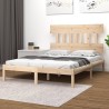 Cadre de lit sans matelas 135x190 cm bois massif 