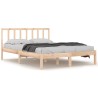 Cadre de lit sans matelas bois massif de pin 135x190 cm 
