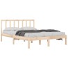 Cadre de lit sans matelas bois massif de pin 135x190 cm 