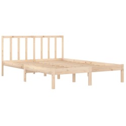 Cadre de lit sans matelas bois massif de pin 135x190 cm 