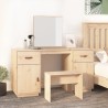 Ensemble de coiffeuse avec miroir Bois de pin solide 