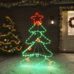 Figurine d'arbre de Noël avec 144 LED 88x56 cm 