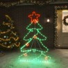 Figurine d'arbre de Noël avec 144 LED 88x56 cm 