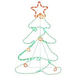 Figurine d'arbre de Noël avec 144 LED 88x56 cm 