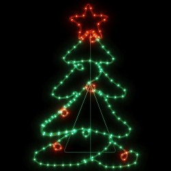 Figurine d'arbre de Noël avec 144 LED 88x56 cm 