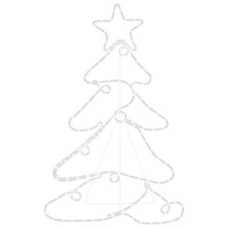 Figurine d'arbre de Noël avec 144 LED 88x56 cm 