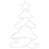 Figurine d'arbre de Noël avec 144 LED 88x56 cm 