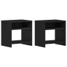 Tables de chevet 2pcs chêne noir 40x30x40cm bois d'ingénierie 