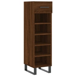 Meuble à chaussures chêne marron 30x35x105 cm bois d'ingénierie 