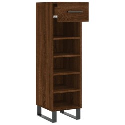 Meuble à chaussures chêne marron 30x35x105 cm bois d'ingénierie 